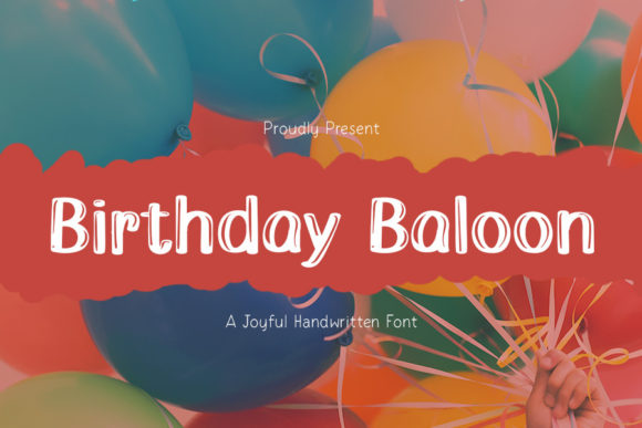 Birthday Baloon Font for Web Design Projects
