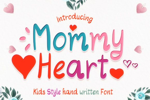 Mommy Heart Font for Editorial Design