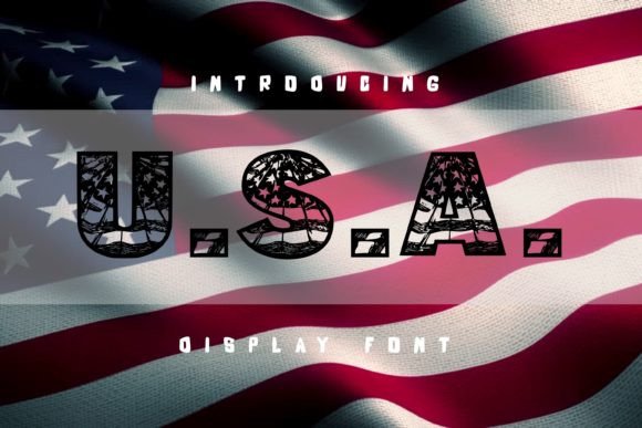 U.s.a. Font for Patriotic Editorial Design