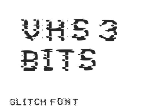 VHS Glitch 3 Bits Font for Creative Projects