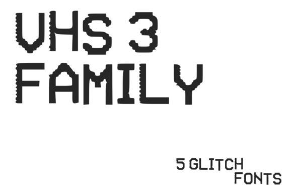 VHS Glitch 3 Family Font for Modern Branding
