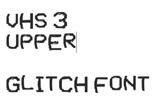 VHS Glitch 3 Upper Font for Modern Branding